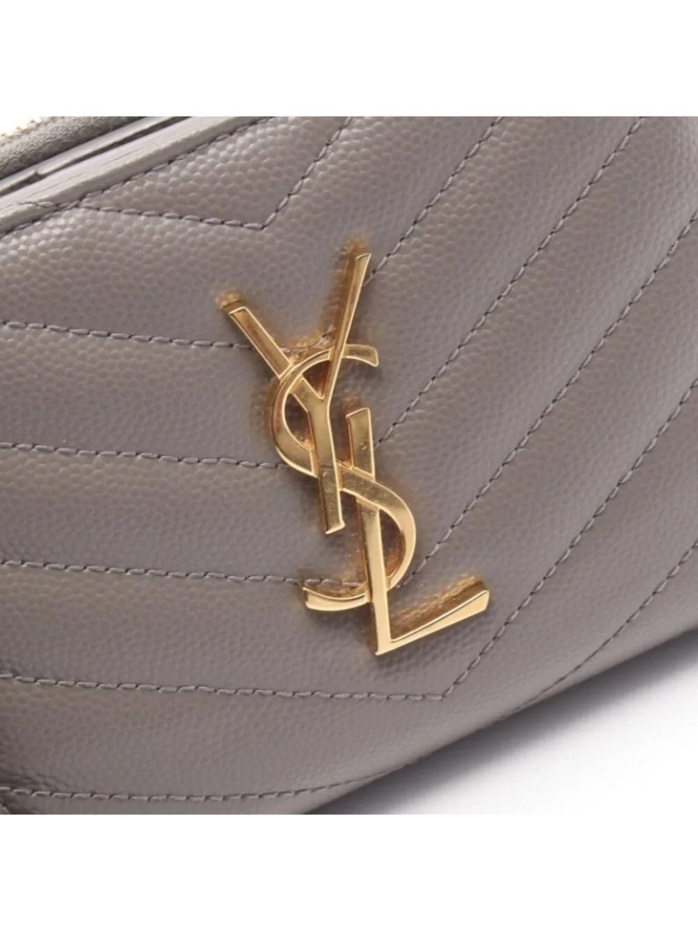 Saint Laurent Paris Bifold Wallet Monogram Gray Leather Cassandra - Picture 8 of 8
